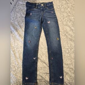 Wonder Nation Denim Skinny Jeans with Butterfly Accents